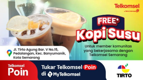 Free Kopi Susu Tirto khusus Community