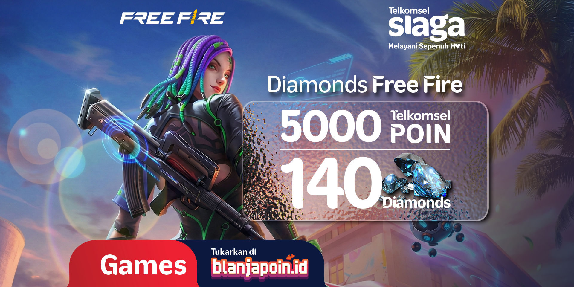DIAMOND FREE FIRE 140