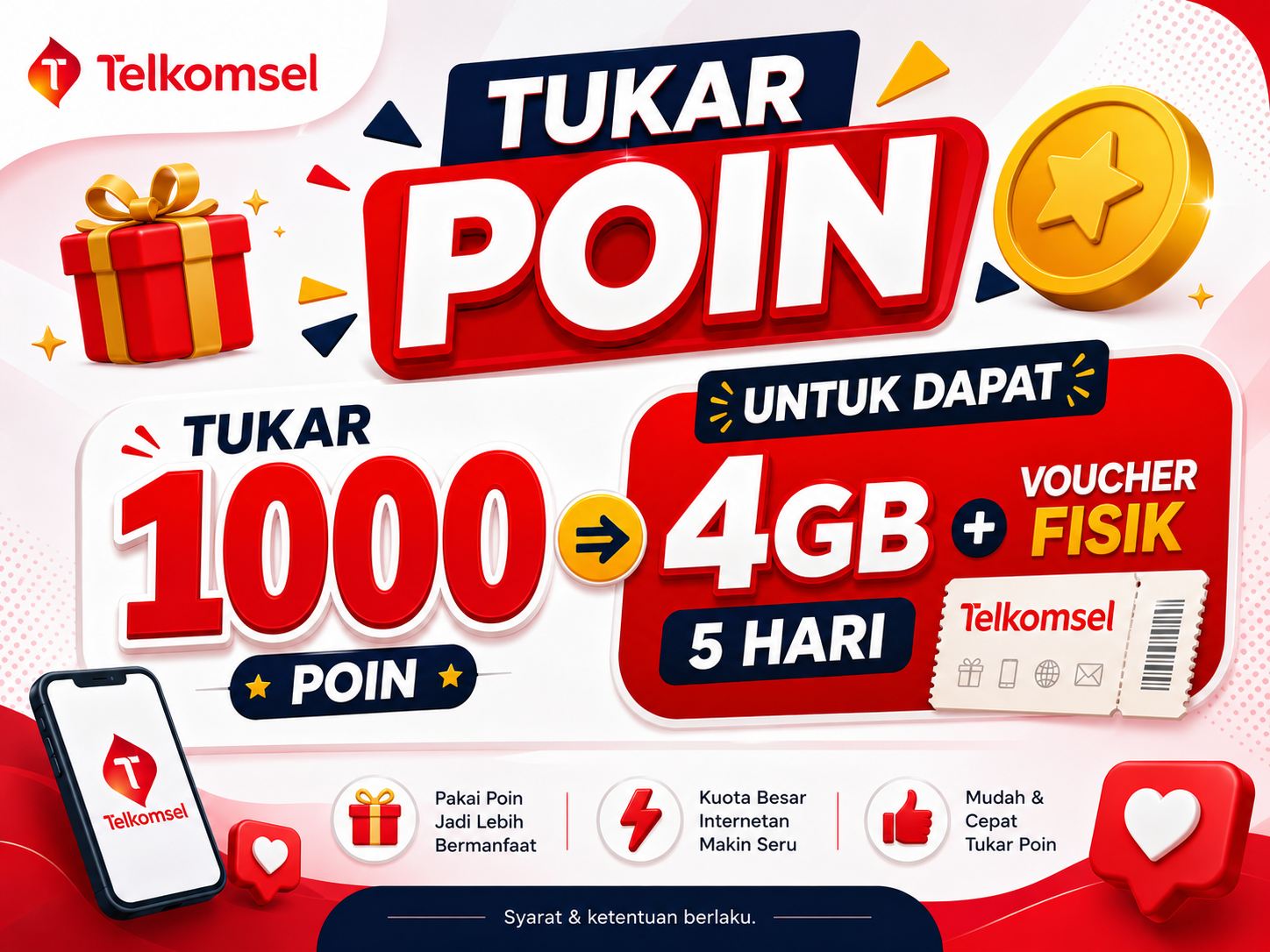 Voucher Fisik 4GB/5 Hari