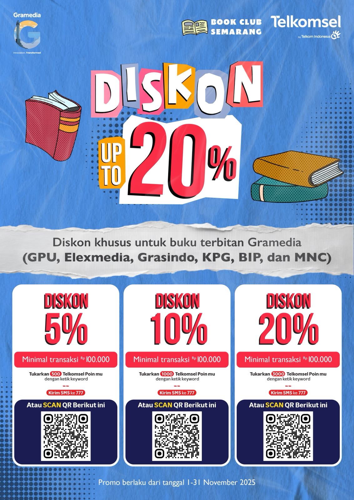Diskon 5% khusus Book Club Semarang